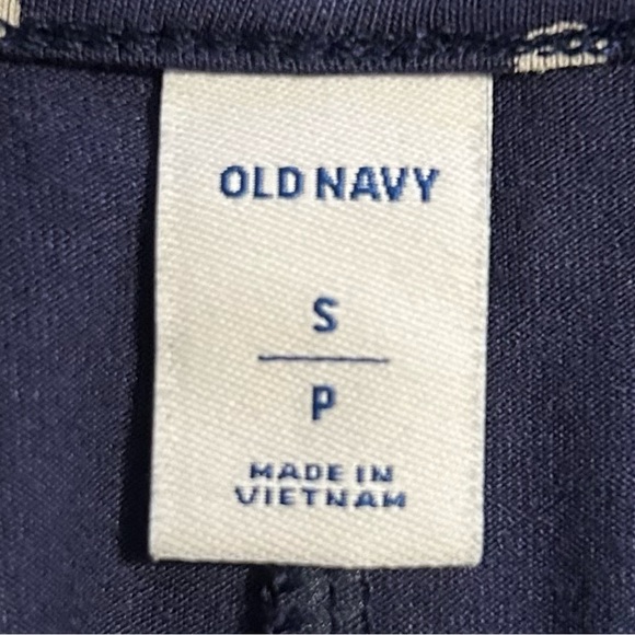 Old Navy Small Navy Blue Polka Dot Jersey Swing Dress Parisian Chic - Picture 4 of 7